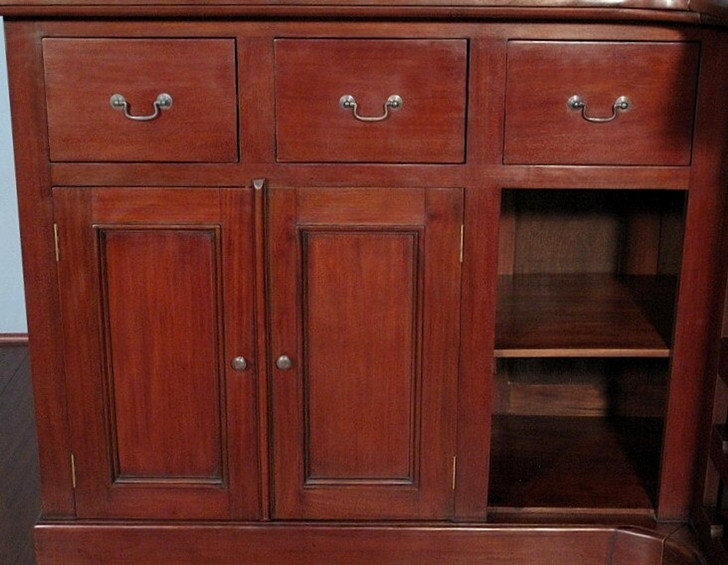 6ft Solid Mahogany Corner Home Pub Liquor Wine Bar