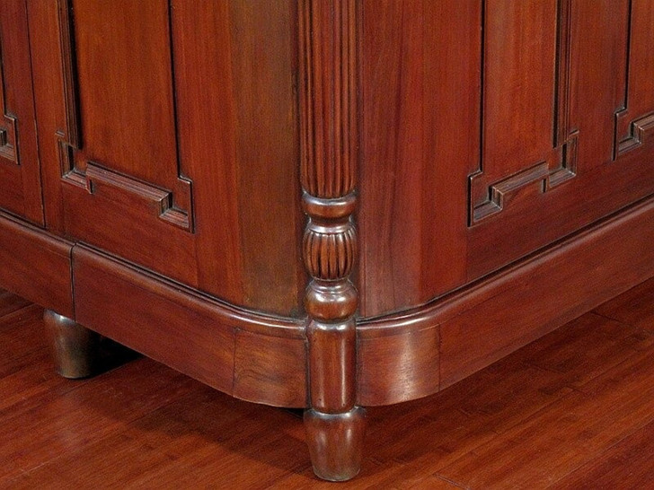 6ft Solid Mahogany Corner Home Pub Liquor Wine Bar