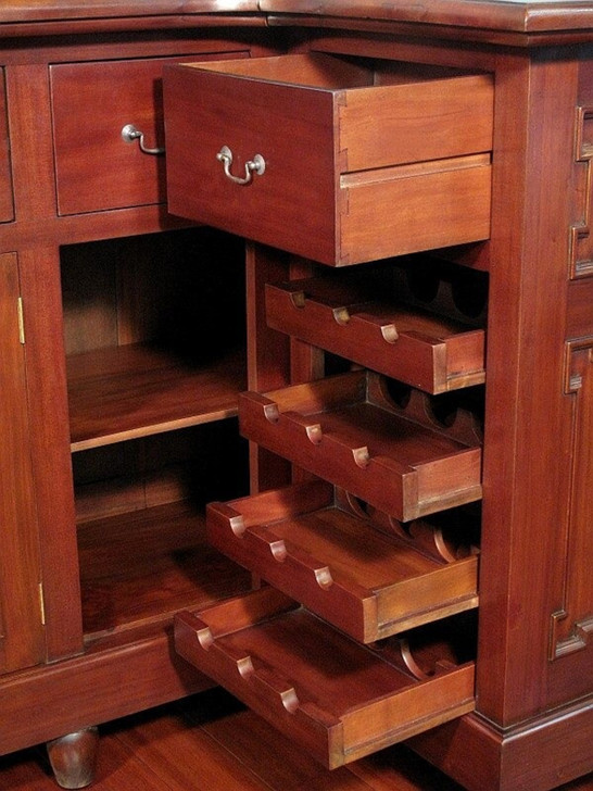 6ft Solid Mahogany Corner Home Pub Liquor Wine Bar