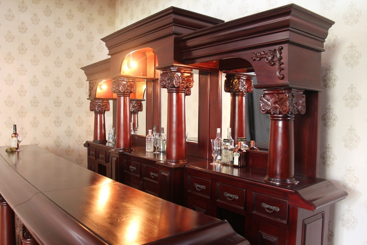 12ft Mahogany Complete Traditional English Pub Bar Set