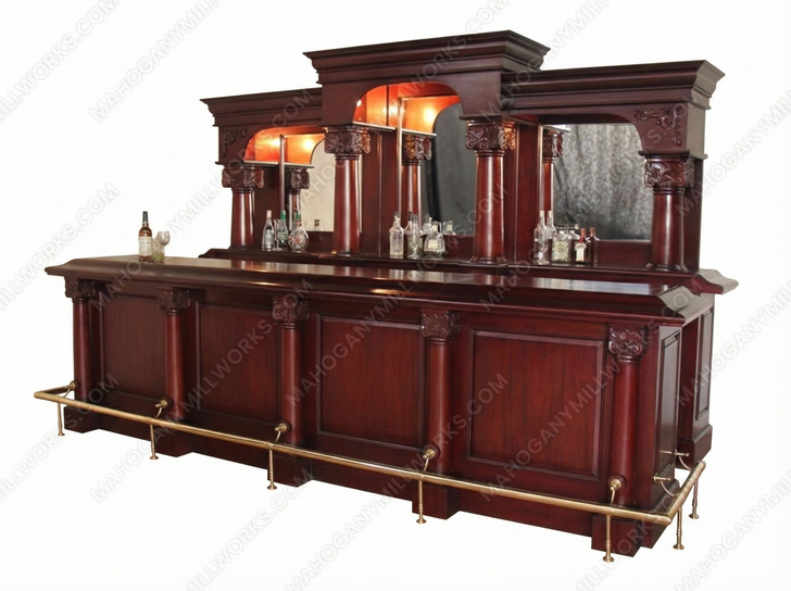 12ft Mahogany Complete Traditional English Pub Bar Set