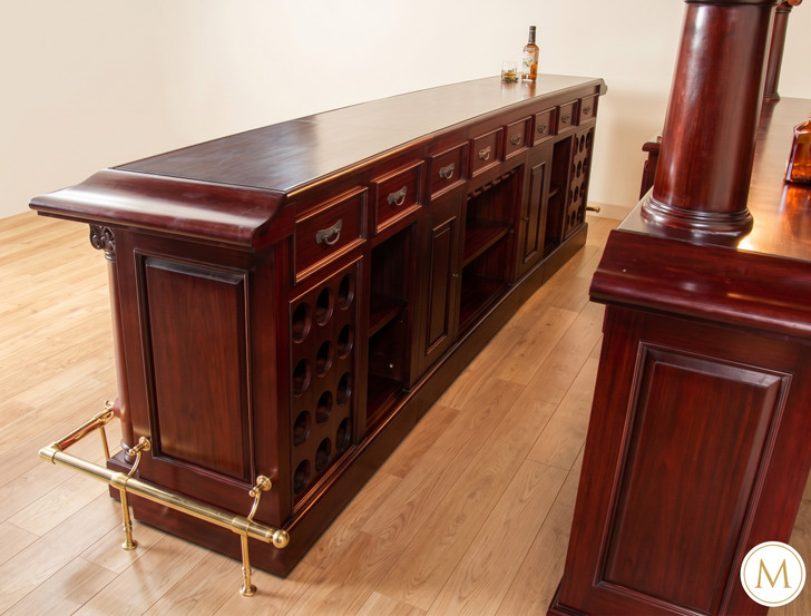 12ft Traditional Mahogany English Pub Bar