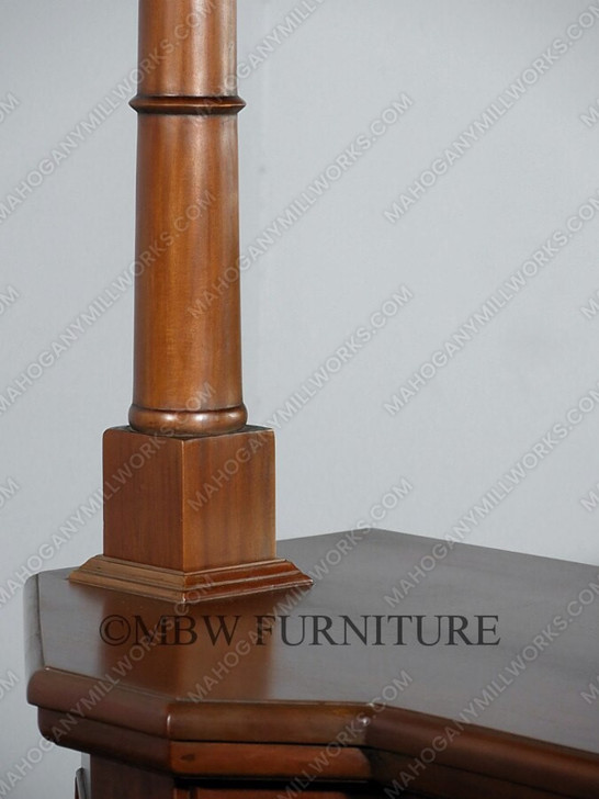 6.5ft Solid Honey Mahogany English Canopy Pub Bar