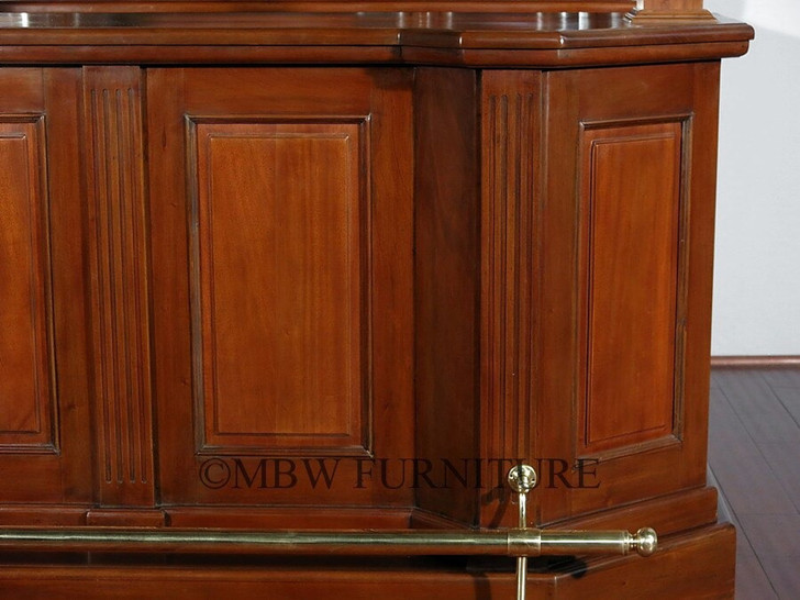 6.5ft Light Mahogany English Canopy Pub Bar