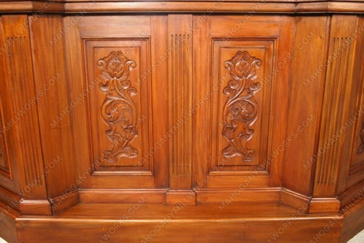 6.5ft Light Mahogany Canopy Home Bar