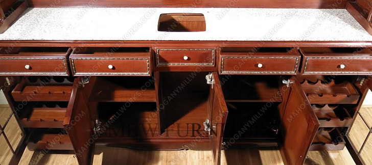 9.5ft Italian Inlay Rounded Front Pub Bar