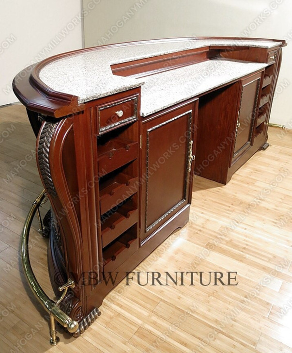 9.5ft Italian Inlay Rounded Front Pub Bar