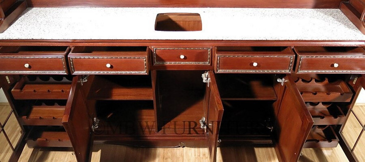 9.5ft Inlaid Curved Front Pub Bar