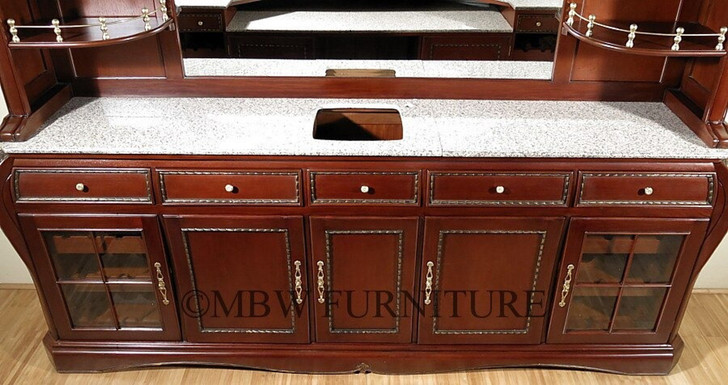 9.5ft Inlaid Curved Front Pub Bar