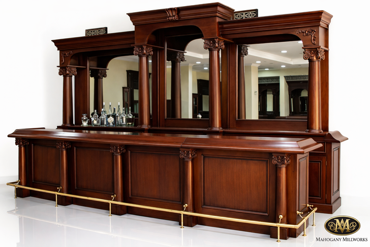 16ft Mahogany English Pub Bar