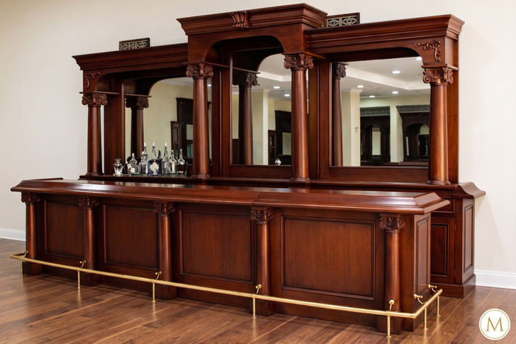 16ft Mahogany English Pub Bar