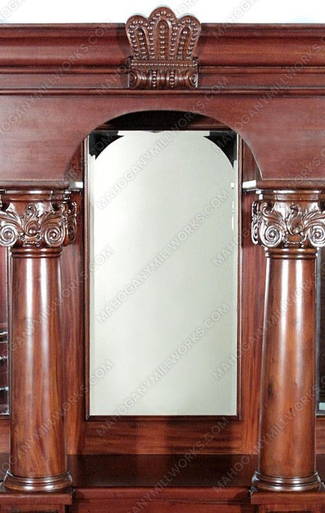 9ft Mahogany Del Monte Pub Tavern Bar w/ Mirrors & Brass Rail