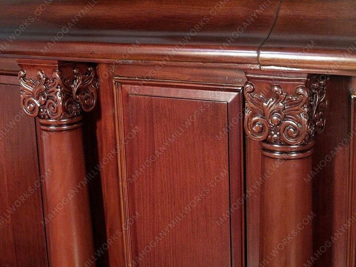 9ft Solid Mahogany Traditional English Pub Tavern Bar