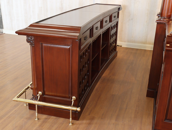 9ft Traditional Mahogany English Home Pub Bar