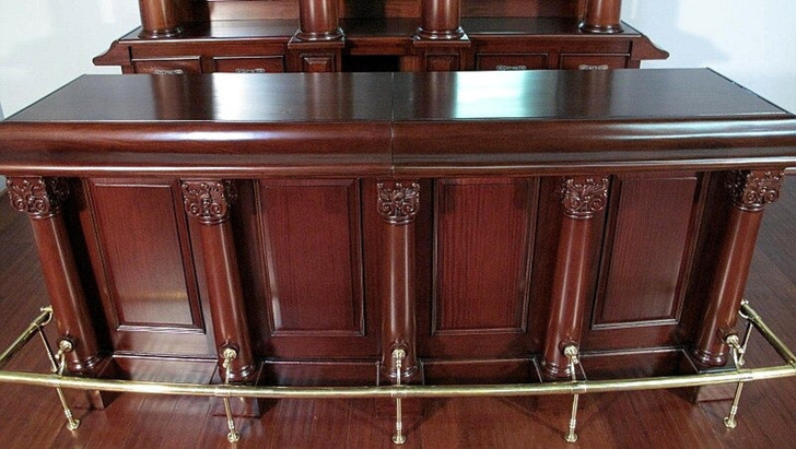 9ft Traditional Mahogany English Home Pub Bar