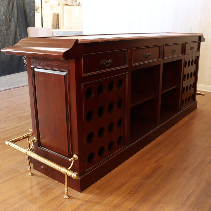 9ft Traditional Mahogany English Home Pub Bar