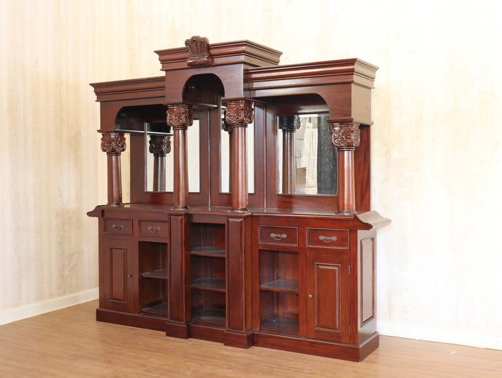 9ft Traditional Mahogany English Home Pub Bar