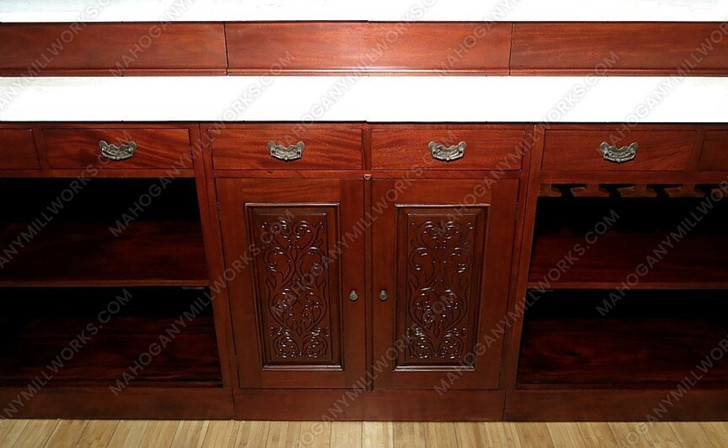 14ft Dark Mahogany Edwardian Club Bar Front