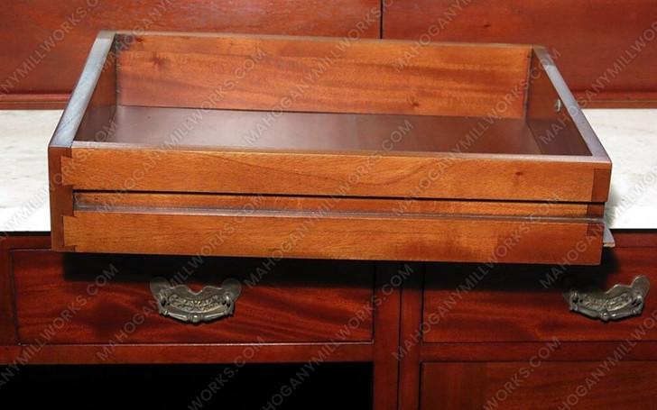 14ft Premium Mahogany Marble Top Pub Bar Front w/ Rails