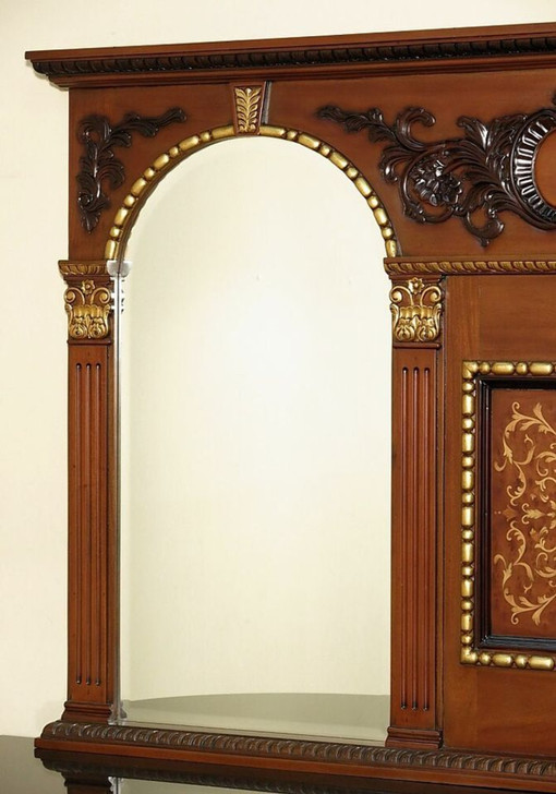 Marquetry Inlay Double Sink Bathroom Vanity