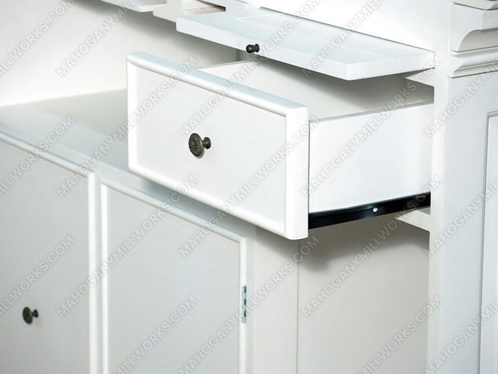 6ft White Liquor Home Pub Bar Front w/ Mirror