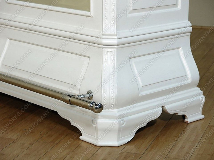 6ft White Liquor Home Pub Bar Front w/ Mirror