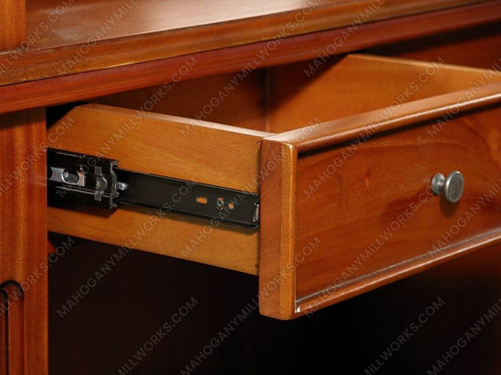 8ft Mahogany Corner Bar Back w/ Mirrors