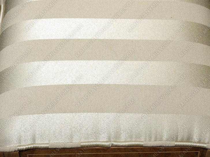 Solid Rosewood Unfinished Stool w/ Striped Fabric