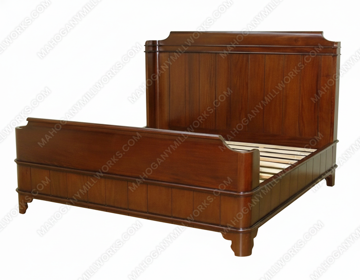 Simple Light Mahogany Panel Bed (E. King)