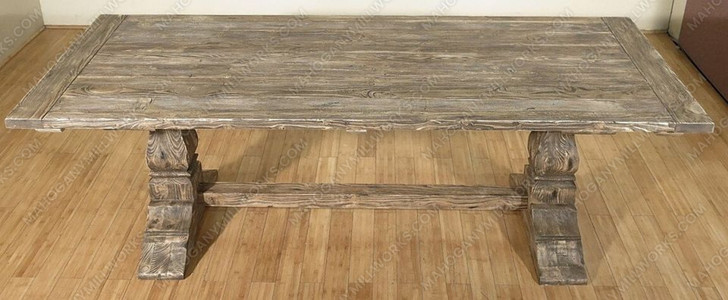 8ft Solid Wood Trestle Pub Table