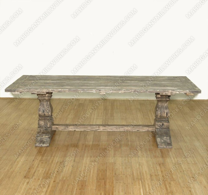 8ft Solid Wood Trestle Pub Table