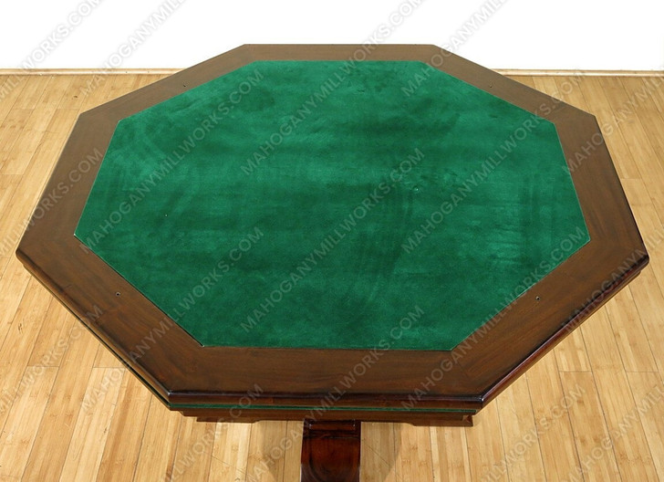 50" Mahogany Octagonal Recreational Game Table