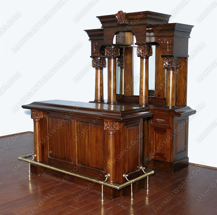 6ft Mahogany English Home Pub Bar