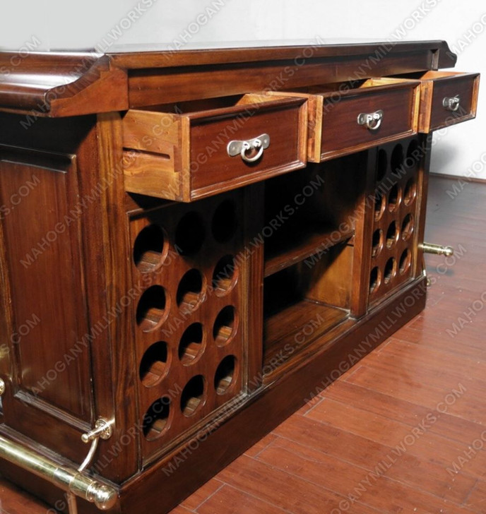 6ft Mahogany English Home Pub Bar