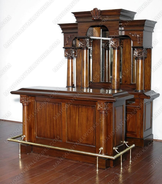 6ft Traditional Mahogany English Home Pub Bar