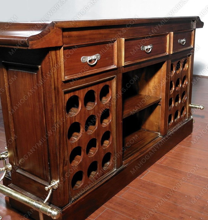 6ft Mahogany English Home Pub Bar