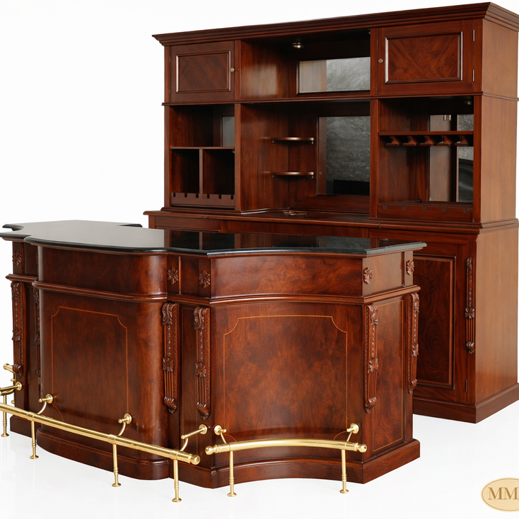 8ft London Inlaid Pub Bar