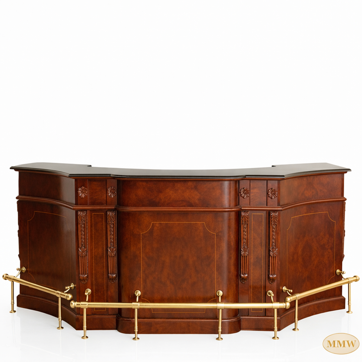 8ft London Inlaid Bar Front