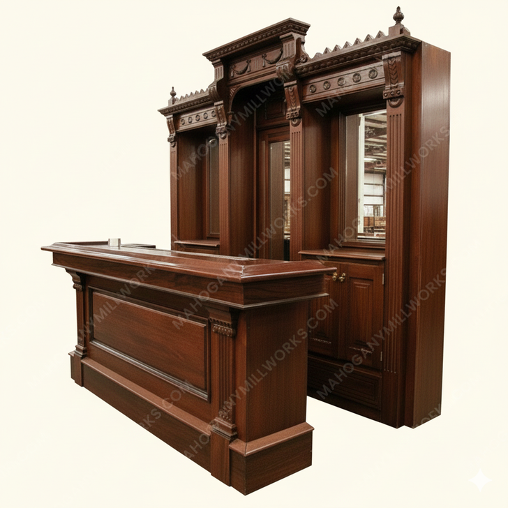 Gothic Revival Corinthian Pub Bar Set