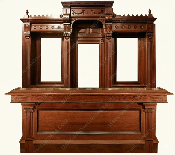 Gothic Revival Corinthian Pub Bar Set