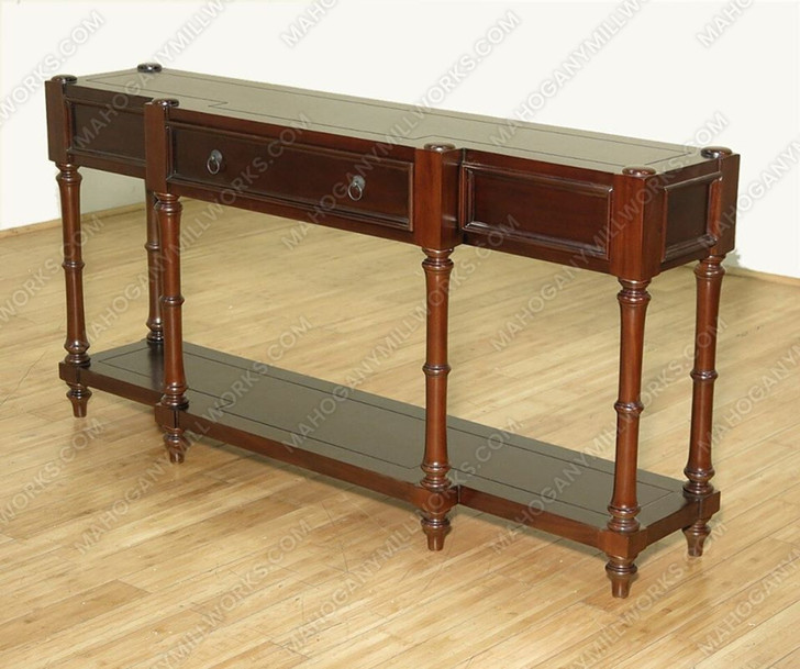 5ft Dark Rectangular Console Wall Table