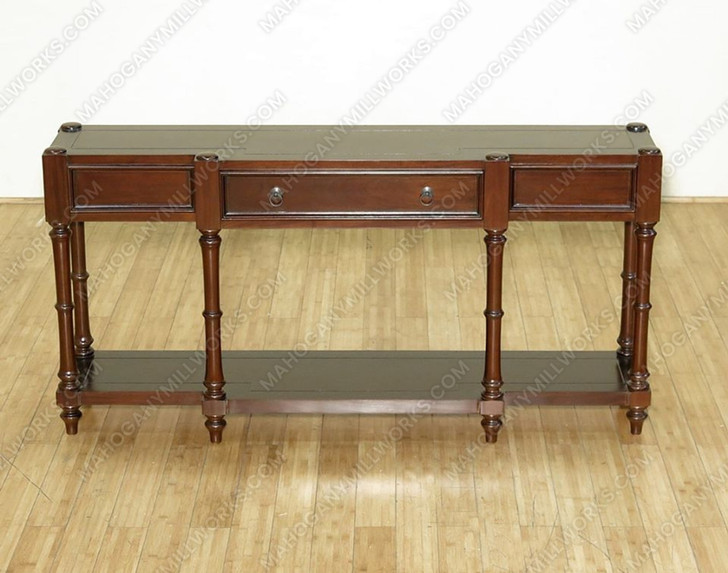 5ft Dark Rectangular Console Wall Table
