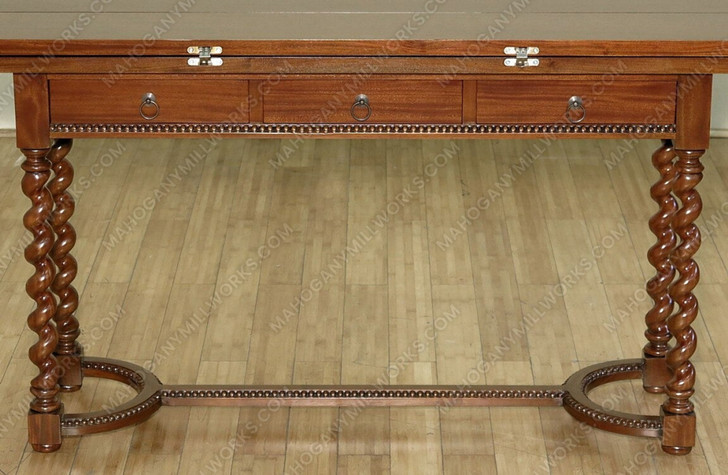 6ft Extendable Barley Twist Table w/ Folding Top