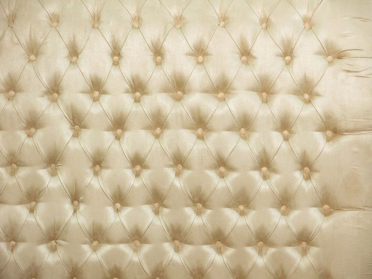 Cream Tufted Upholstered Bed
