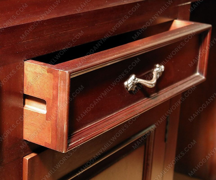 9.5ft Dark Mahogany L-Shape Pub Bar