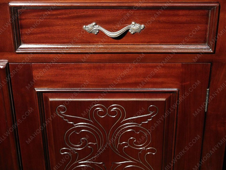 9.5ft Dark Mahogany L-Shape Pub Bar