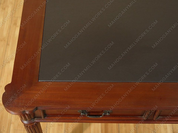 4Ft Distressed Mahogany Sheraton Dark Brown Office Writing Desk