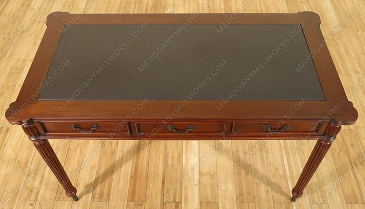 4Ft Distressed Mahogany Sheraton Dark Brown Office Writing Desk