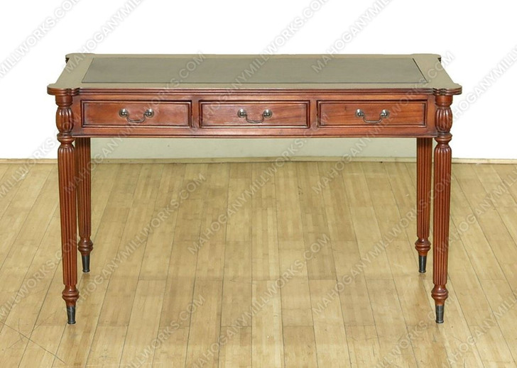4Ft Distressed Mahogany Sheraton Dark Brown Office Writing Desk