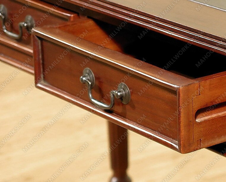 4Ft Distressed Mahogany Sheraton Dark Brown Office Writing Desk